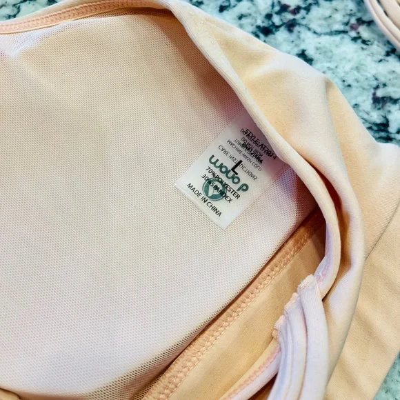 MONO B Dragon Braid Straps Racerback Sports Bra PINK / BLACK SZ SMALL MED LARGE - Picture 8 of 15